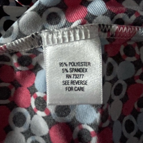 Dana Buchman Women's Modern Abstract Circles Wrap Top Size Medium - Picture 6 of 6